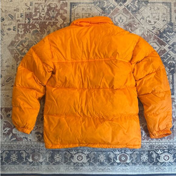 Steve & Barry's Double Down orange down feather cropped puffer jacket SIZE M - Picture 7 of 7